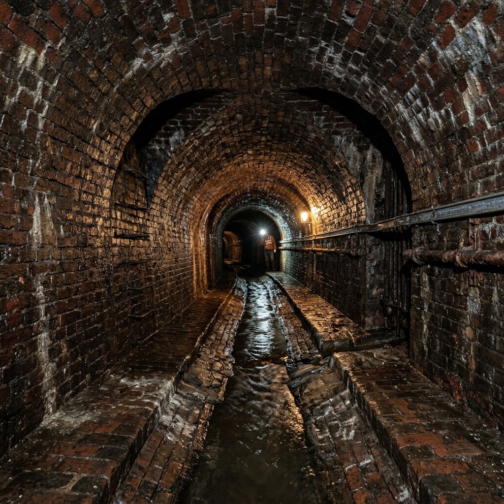 Brick-lined historic sewer illustrating Wolverhampton drainage infrastructure