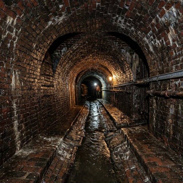 Brick-lined historic sewer illustrating Wolverhampton drainage infrastructure